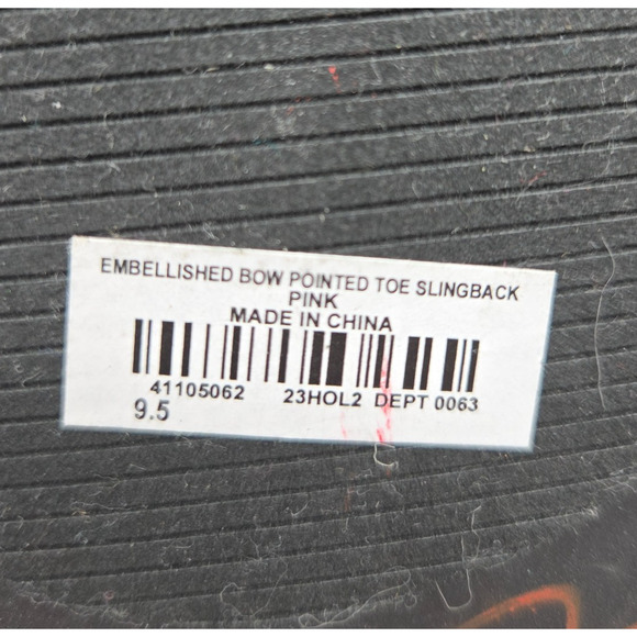 Torrid Embellished Bow Pointed Toe Slingback Ballet Flats Size 9.5 New Hot Pink - Picture 11 of 11